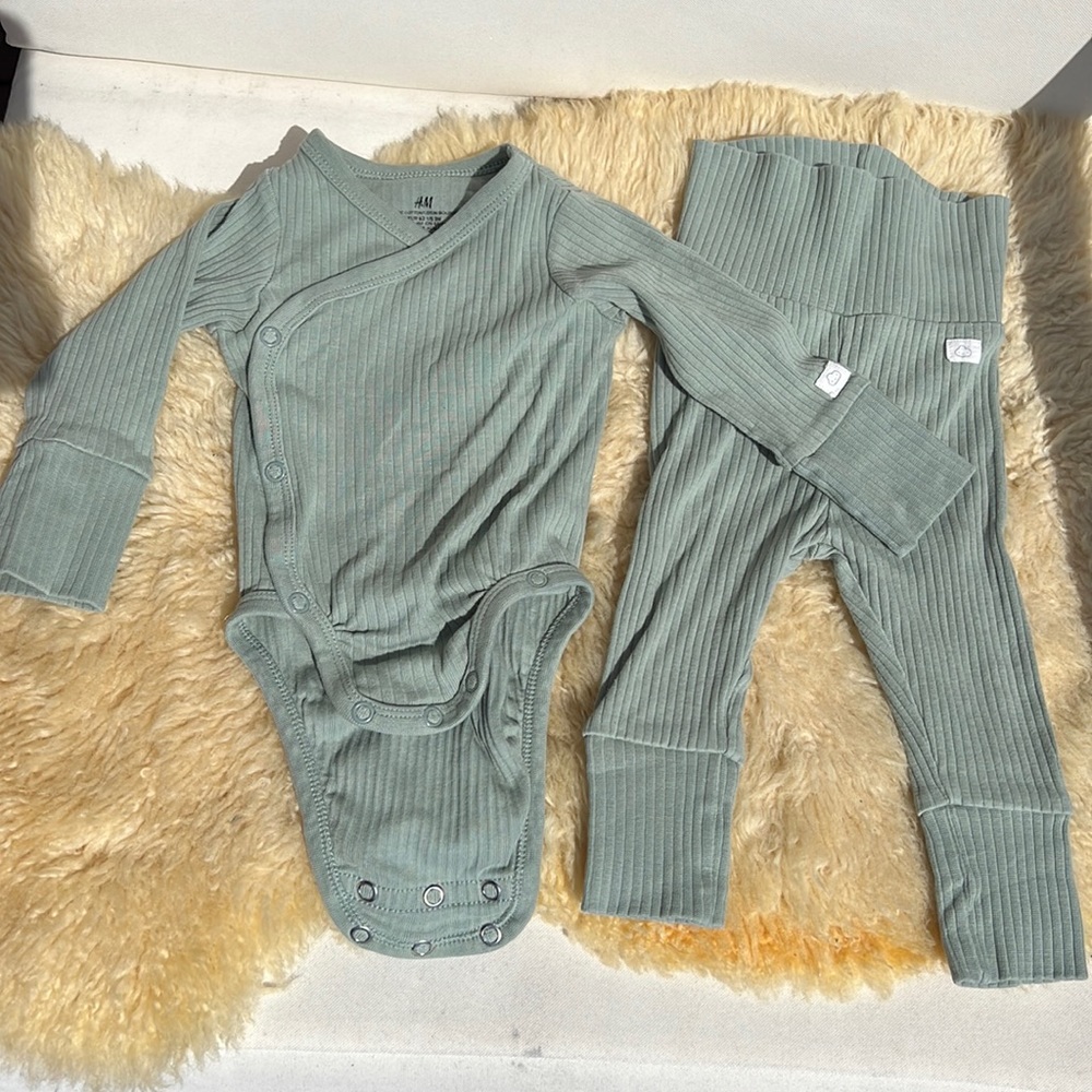 H&M Kids Matching Set in Sage Green
